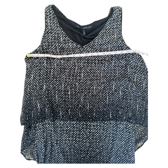 White House Black Market Chiffon Cape Dress Size Medium - Picture 10 of 14